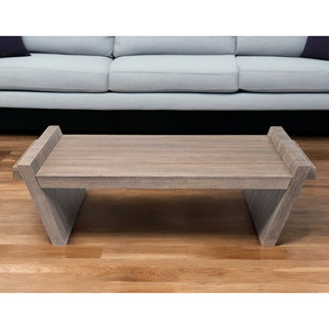 HMS 59 tavolino in legno marrone stile fattoria soggiorno mobili in resina e metallo Set per l'home Office o uso pranzo - Product Image 1