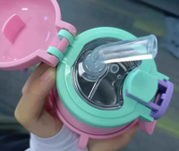 Botol Minum Termos Ramah Lingkungan Lucu Laris Manis dengan Sedotan untuk Anak-Anak