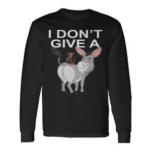 Camiseta de manga larga I Don't Give A Rat's Ass - Product Image 1