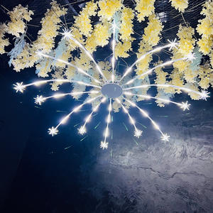 Décoration de <span class=keywords><strong>mariage</strong></span> en fer forgé, lustre en forme de feu d'artifice, étoile lumineuse suspendue au <span class=keywords><strong>plafond</strong></span> avec étoile de mer, ciel étoilé, lumières luminescentes - Product Image 3