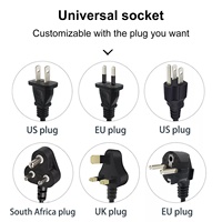 Multiprise électrique portable avec protection contre les surcharges, 4 prises universelles avec protection contre les surtensions