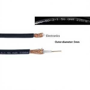 Cable Coaxial <span class=keywords><strong>RF</strong></span> RG58, Multifilar/Simple Filamento, Totalmente de Cobre, Blindaje Trenzado 128/96, 50 Ohmios, Cable de Alimentación SYV50-3, China - Product Image 1