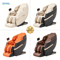 OYEAL Meilleur vendeur, fauteuil de massage intelligent portable multifonctionnel en cuir PU noir 3D, massage du corps et des pieds, zéro gravité