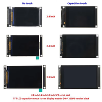 2,8 Zoll 4 SPI Serieller Anschluss TFT LCD Kapazitives Touchscreen-Anzeigemodul IPS-Version Schwarz 320x240 ILI9341V