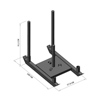 Nuevo Diseño Trineo de Gimnasio Multifunción para Fitness, Trineo de Empuje y Arrastre de 4 Postes para Entrenamiento de Fuerza