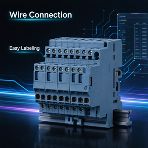 Bloque de Terminales Multiusos para Montaje en Riel DIN, Conector de Cableado Eléctrico, Tira de Terminales - Product Image 1