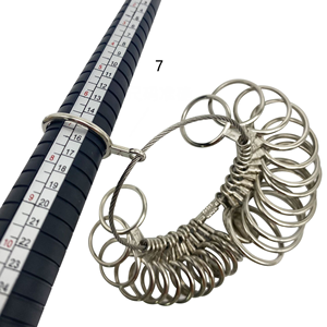 Strapazierfähiger Ringgrößenmesser aus Zinklegierung für US/UK/HK/EU/JP/KR, Schmuck-Messwerkzeug, Ringgrößen-Anpasser - Product Image 3