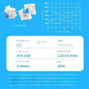 Interruptores de teclado mecánico a prueba de polvo <span class=keywords><strong>OUTEMU</strong></span> variedad de colores verde rojo té negro púrpura plata mudo blanco gris punto - Product Image 5