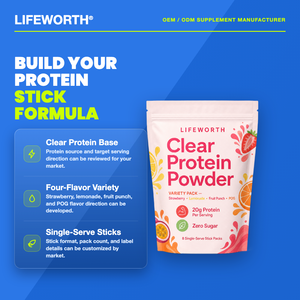 LIFEWORTH Frutta e Frutti Variati 20 G Proteine in Polvere Trasparente Bustine da 20g <span class=keywords><strong>4</strong></span> Gusti Zero Zuccheri Nutrizione Sportiva Frullato Quotidiano - Product Image 2