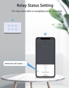 Tuya thông minh chúng tôi Úc 1/2/3/4 gang <span class=keywords><strong>Wifi</strong></span> Cảm ứng tường công tắc đèn ứng dụng từ xa với dây trung tính Alexa Google nhà điều khiển bằng giọng nói - Product Image 6