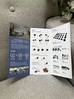 Brochure publicitaire personnalisée de luxe, conception unique, dépliant commercial, catalogue imprimé, brochure pliée en trois