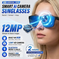 QS5 2026 Nuevas Gafas de Sol Inteligentes con Cámara y Bluetooth de 1200W, Grabación de Video HD, Batería de 2 Horas de Duración, para Deportes al Aire Libre y Uso Diario