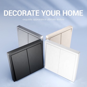 Double Click Button Wall <strong>Switch</strong> EU Thin Panel 250V 10A <strong>2</strong> Gang <strong>1</strong> Way <strong>2</strong> Way Light <strong>Switch</strong> - Product Image 2