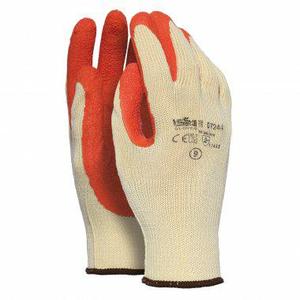 ถุงมือนิรภัยทำจากยางสีส้ม/ผ้าฝ้ายเคลือบรุ่น T/09 - Product Image 1