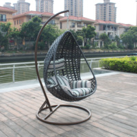 Balançoire de patio mobilier d'extérieur balcon jardin osier oeuf suspendu balançoire chaises