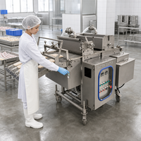 Machine de pulvérisation industrielle pour la production de panure sur filets de poisson et morceaux de poulet dans les lignes de production d'aliments surgelés