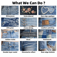 Celana Jeans Baggy Stone Wash Denim Custom OEM ODM dengan Patchwork Suede, Panel Kontras Light Wash, dan Kaki Lebar