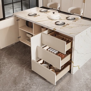Encimeras de cocina de cuarcita romana blanca brasileña Natural de alta calidad y mesa de <span class=keywords><strong>bar</strong></span> familiar diseño moderno para hoteles - Product Image 4