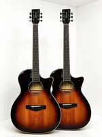 Glossy Finish Folk Guitar with Solid Spruce Top and Mahogany Plywood Body