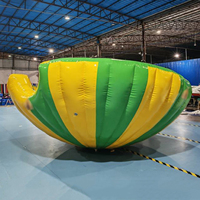 JUNAO Tube Gonflable Rotatif Robuste en PVC, Type UFO, Remorquable, Bateau Disco Rotatif, 500kg+, pour Parc Aquatique et Divertissement en Mer