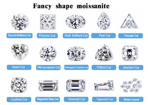 เพชรโมอิสอัญมณีรูปหัวใจแบบหลวมสำหรับการทำเครื่องประดับ - Product Image 4