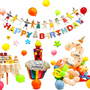 Decoración de Fiesta de <span class=keywords><strong>Cumpleaños</strong></span> con Diseño de Instagram, Impresa en 4 Colores, Duradera, de Película de Aluminio, <span class=keywords><strong>para</strong></span> Niños y Familias, Estilo Simple - Product Image 6