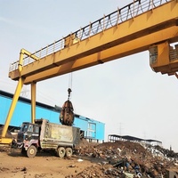 Grue portique à double poutre de type MZ de marque Wanlong, 16T, avec commande PLC, moteur et roulement, portée de 35 m, hauteur de levage de 10 m