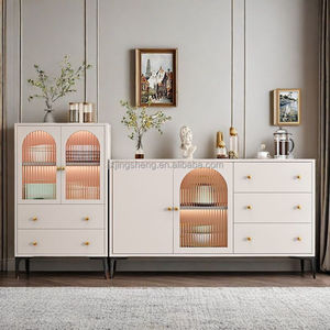 סלון בסגנון נורדי-סלון מודרני עמיד רב-פונקציונלי קיר אחסון רכוב - Product Image 4