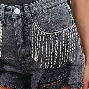 Premium Women's Casual Shorts Eco-Friendly Waterproof Canvas Button Customized Decoration Breathable Stylish - Product Image 5
