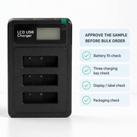 Cargador de Triple Ranura USB/Tipo-C/PD para NP-BX1, Base de Carga Rápida Independiente con Pantalla LCD Inteligente, Personalización de Fábrica con 15 Años de Experiencia