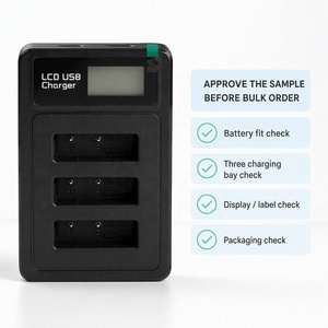 <span class=keywords><strong>Chargeur</strong></span> triple USB/Type-C/PD <span class=keywords><strong>pour</strong></span> NP-BX1, station <span class=keywords><strong>de</strong></span> charge rapide indépendante avec écran LCD intelligent, personnalisation directe usine (15 ans d'expérience) - Product Image 3