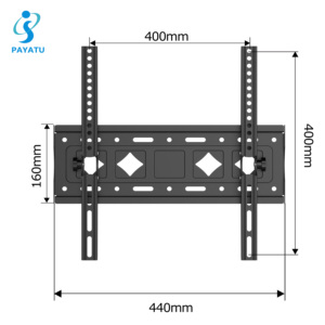 Soporte de pared de TV inclinable, venta al por mayor, directo de fábrica, soporte LCD LED Universal para soporte de estante de TV, Soporte de 26-65 pulgadas <span class=keywords><strong>VESA</strong></span> 400*400 - Product Image 2