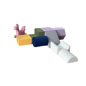 Ensemble de jeu d'escalade pour enfants, canapé souple, formes géométriques, tissu, mousse haute élasticité, jouet d'intérieur pour bébé et maternelle - Product Image 3
