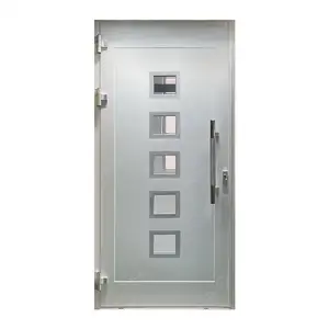 Good Quality Small Iron Door For Refrigerator Fridge French Doors Glass Window Hardware Handle Doors Aluminum