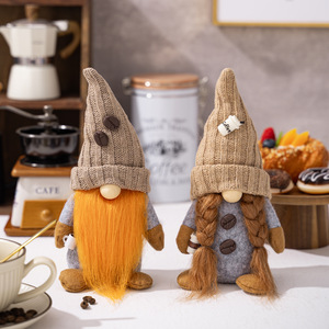 Décorations <span class=keywords><strong>de</strong></span> café nain Rudolph ornements <span class=keywords><strong>de</strong></span> café moulus à la main respectueux <span class=keywords><strong>de</strong></span> l'environnement <span class=keywords><strong>noir</strong></span> <span class=keywords><strong>blanc</strong></span> tricoté chapeau à la mode père noël noël - Product Image 3