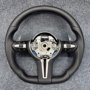 Volante M Sport de cuero completo para <span class=keywords><strong>BMW</strong></span> M3 F30 F15 F16 F20 F21 F25 F26 M5 F10 F11 F06 F07 F12 F13 F01 E90 E90 X5 E70 E87 E81 - Product Image 1