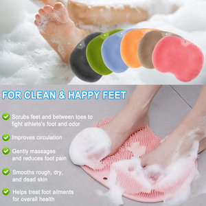 Shower Foot Scrubber Thickened Silicone 30x23x3cm For Foot Massage Bathing Back Rubs - Product Image 2