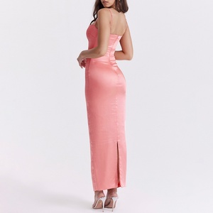 Vestido Maxi Color Durazno Brillante, Tendencia de Moda Vibrante, Vestidos Versátiles de Día y de Noche - Product Image 6