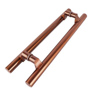 Poignée de porte en verre en acier inoxydable, poignée de porte épaissie, poignée de porte coulissante sans cadre, poignée de porte à pousser-tirer, poignée de porte en bois. - Product Image 4