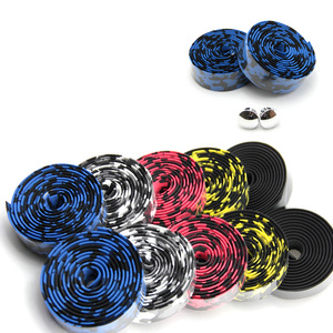 Cinta para manillar de bicicleta de 25,4 mm, empuñaduras de espuma de alta densidad para bicicleta de carretera con tapas, opciones multicolor - Product Image 1