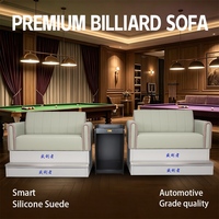 Banc de billard en métal et cuir silicone 2 places Q2 en gros |   Banc de piscine imperméable/résistant aux rayures |   Billard