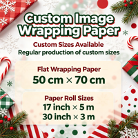 Rollo de Papel de Regalo Personalizado de 80 g/m² con Logotipo e Imagen Impresos, Papel de Embalaje Floral para Regalos