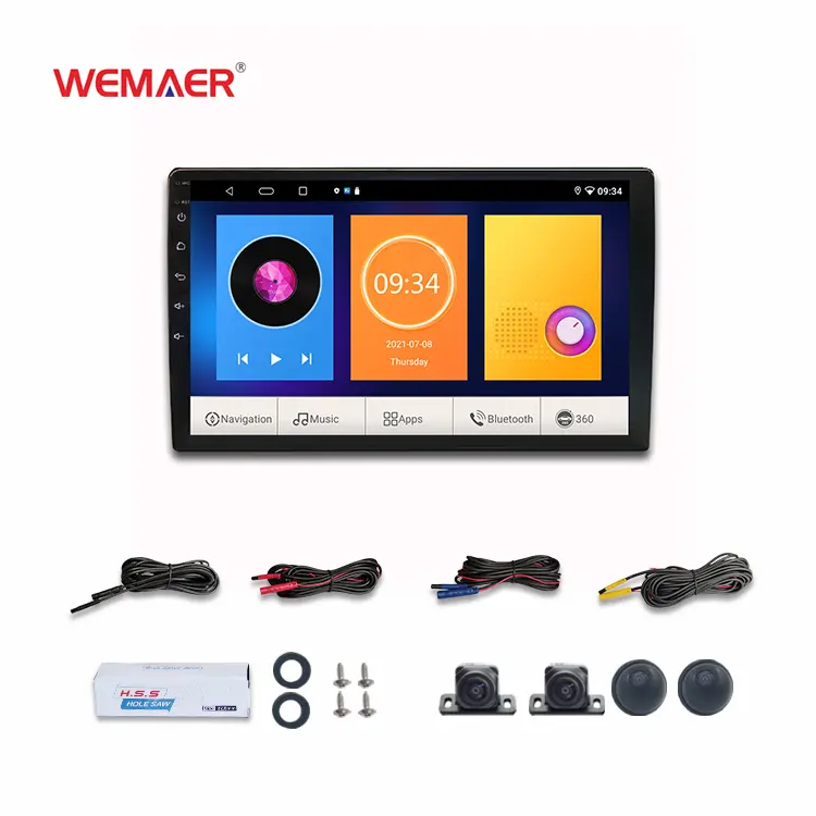 Telecamera auto Wemaer Android BT aiuto di retromarcia GPS di navigazione Touch Screen auto Video uccello Surround vista 360 macchina fotografica per BMW