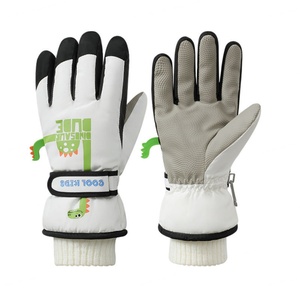 Gants de ski en polyester coupe-vent antidérapants à doigts entiers pour enfant garçon, motif dessin animé mignon, personnalisables, vente en gros, directement de l'usine - Product Image 4