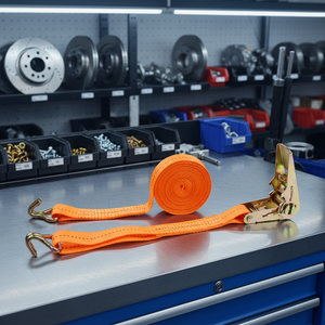 أحزمة ربط البضائع عالية الجودة مخصصة بشعار مميز، 25 ملم، من البوليستر المتين مع خطاف - Product Image 6