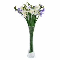 Fleurs artificielles de freesia à toucher réel en gros, branche à 2 branches, tige de freesia artificielle pour la décoration de mariage et de la maison