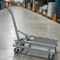 Chariot à main réglable en plastique pour caisses de fruits et légumes, chariot de manutention pour entrepôt et transport agricole