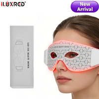 Masque pour les yeux ILUXRED, masque facial à lumière rouge, thérapie par infrarouge, silicone portable, à tenir à la main, pour les soins de la peau et la beauté