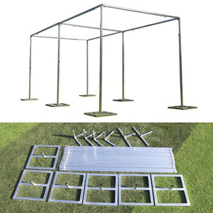 Arco di nozze portatile in acciaio inossidabile a quattro Post | Pergolato da spiaggia all'aperto con facile montaggio per la decorazione di nozze di destinazione - Product Image 4