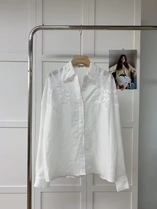 Nuovo marchio <span class=keywords><strong>donna</strong></span> di media lunghezza ampio Casual Top Blusas <span class=keywords><strong>abbigliamento</strong></span> da <span class=keywords><strong>donna</strong></span> 2025 fiori scava fuori camicie e camicetta di cotone ricamato - Product Image 6